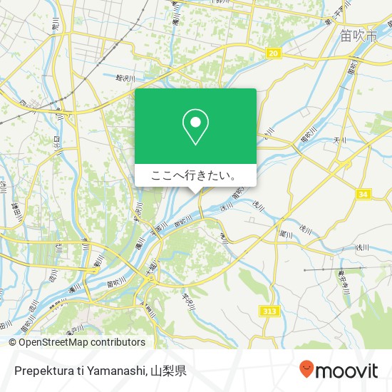 Prepektura ti Yamanashi地図