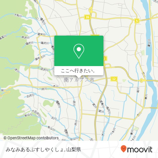 みなみあるぷすしやくしょ地図