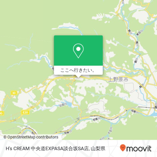 H's CREAM 中央道EXPASA談合坂SA店地図
