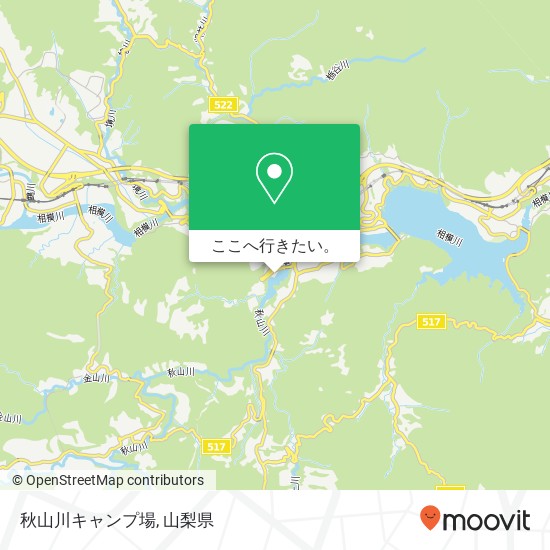 秋山川キャンプ場地図