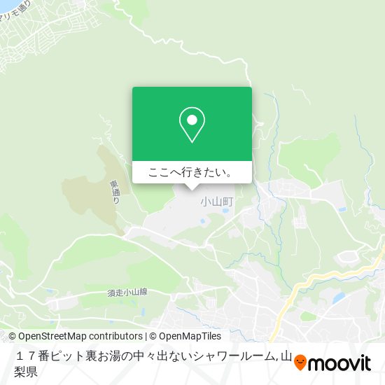 １７番ピット裏お湯の中々出ないシャワールーム地図