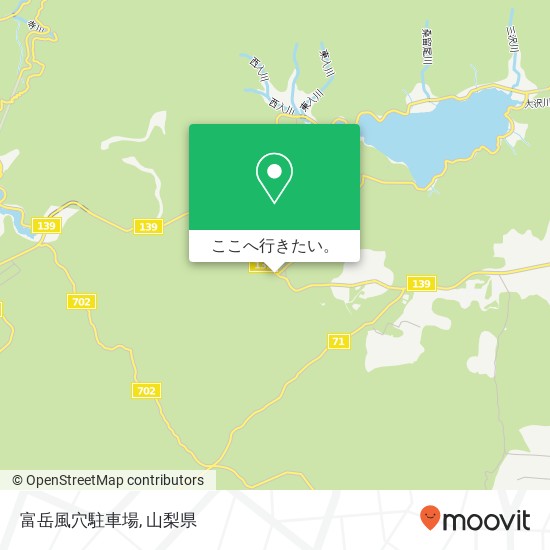 富岳風穴駐車場地図