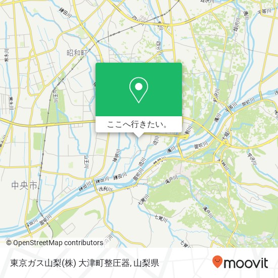東京ガス山梨(株) 大津町整圧器地図