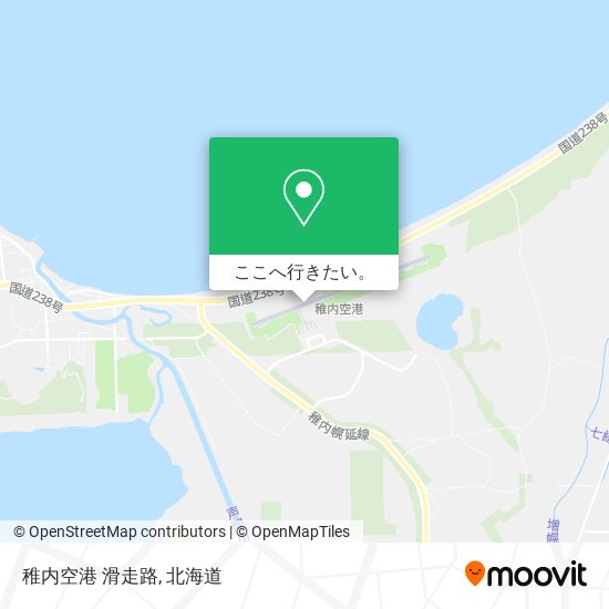 稚内空港 滑走路地図