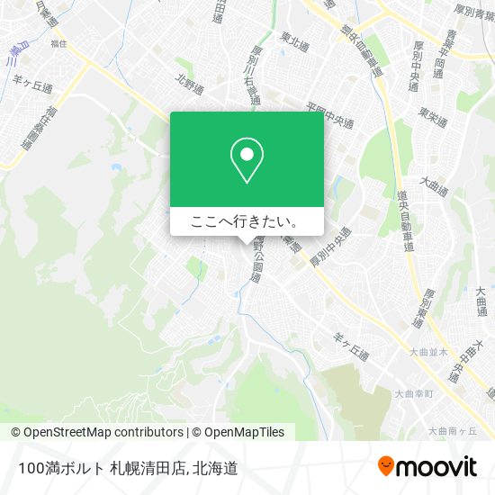 100満ボルト 札幌清田店地図