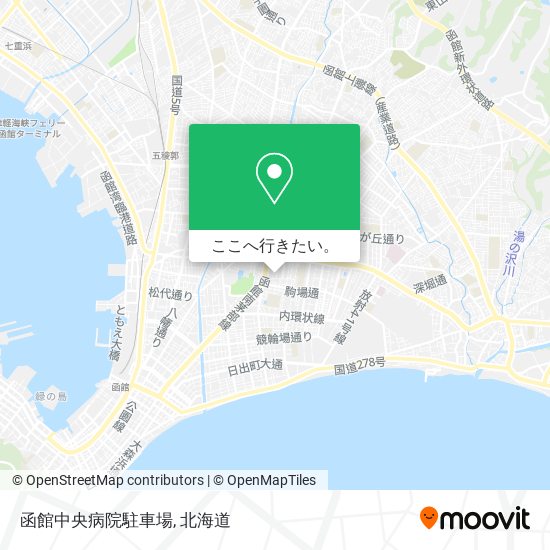 函館中央病院駐車場地図
