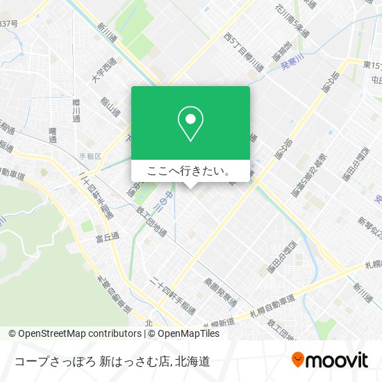 コープさっぽろ 新はっさむ店地図