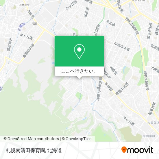 札幌南清田保育園地図