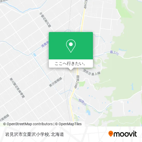 岩見沢市立栗沢小学校地図