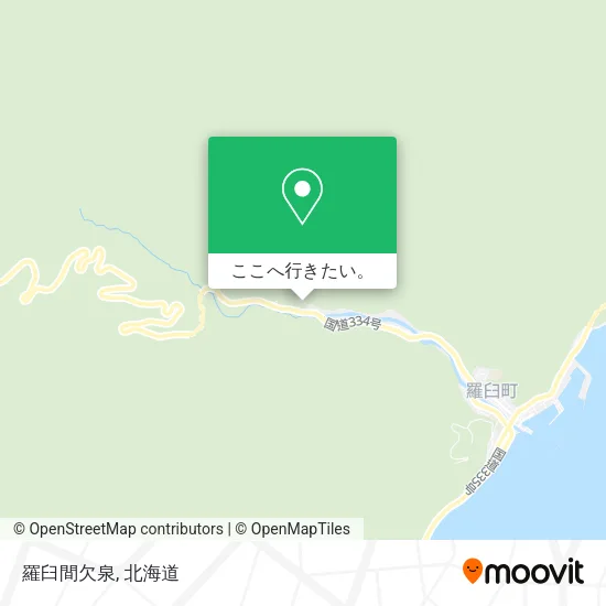 羅臼間欠泉地図