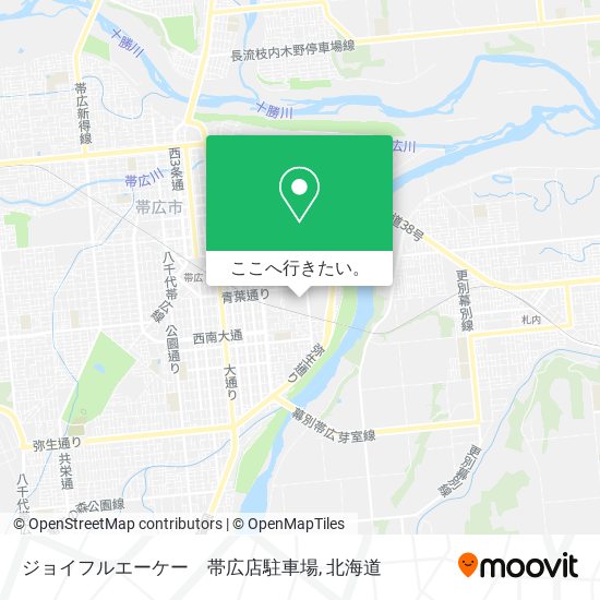 ジョイフルエーケー　帯広店駐車場地図