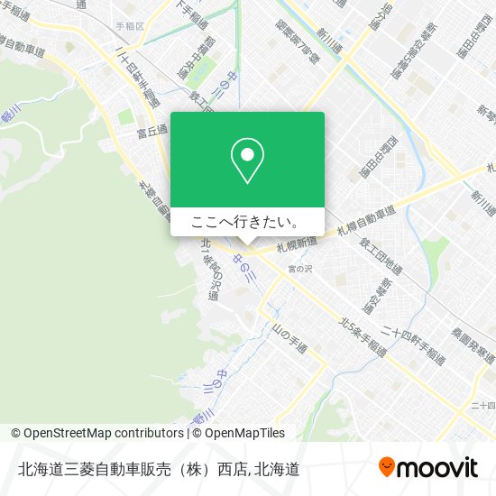 バスで札幌市の北海道三菱自動車販売 株 西店への行き方 Moovit