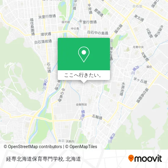 経専北海道保育専門学校地図