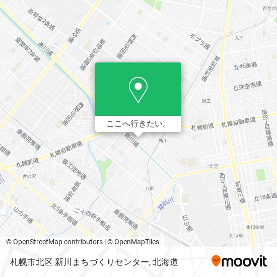 札幌市北区 新川まちづくりセンター地図