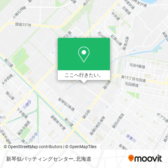 新琴似バッティングセンター地図