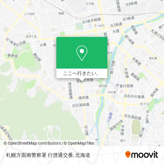 札幌方面南警察署 行啓通交番地図