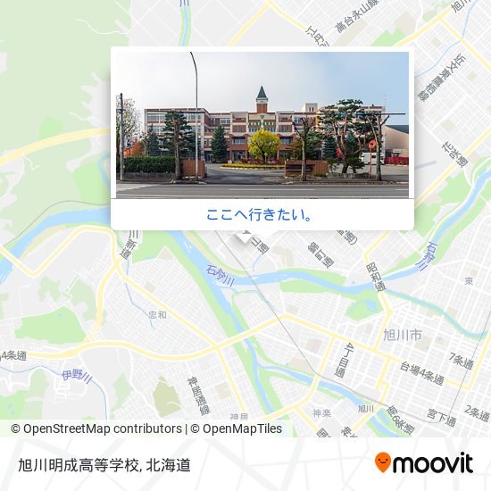 旭川明成高等学校地図