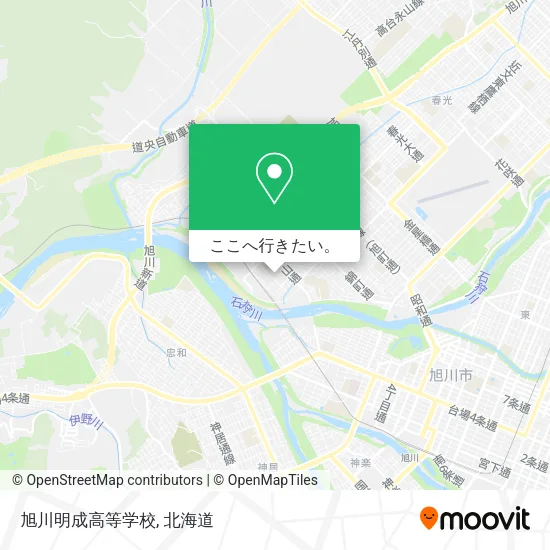 旭川明成高等学校地図