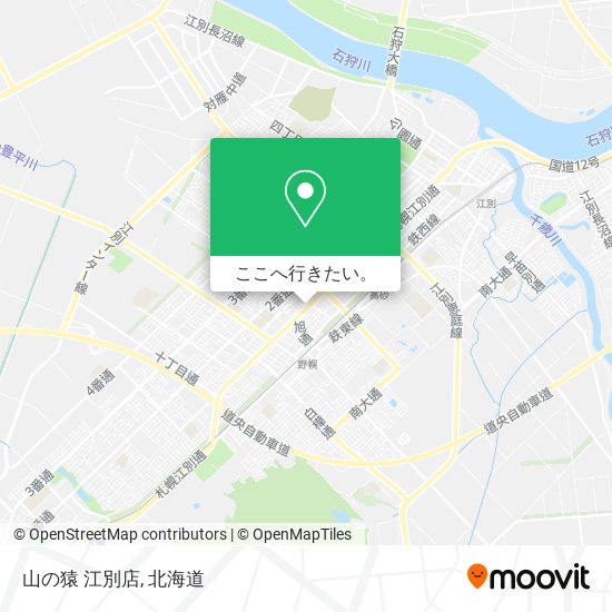 山の猿 江別店地図