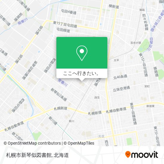 札幌市新琴似図書館地図