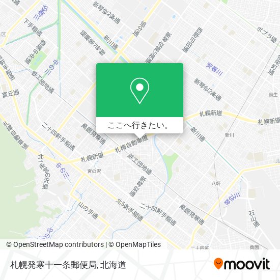札幌発寒十一条郵便局地図