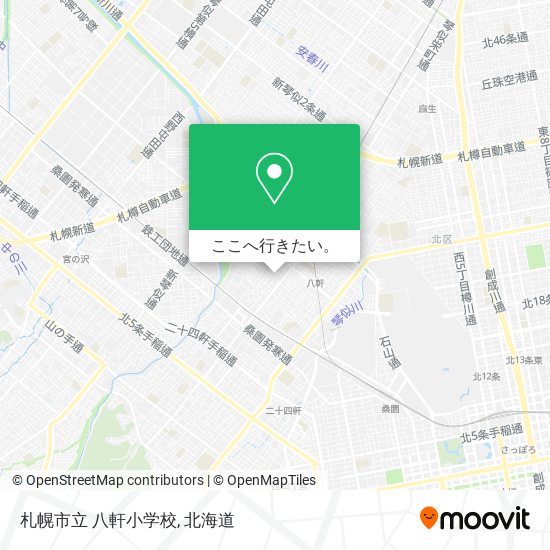 札幌市立 八軒小学校地図