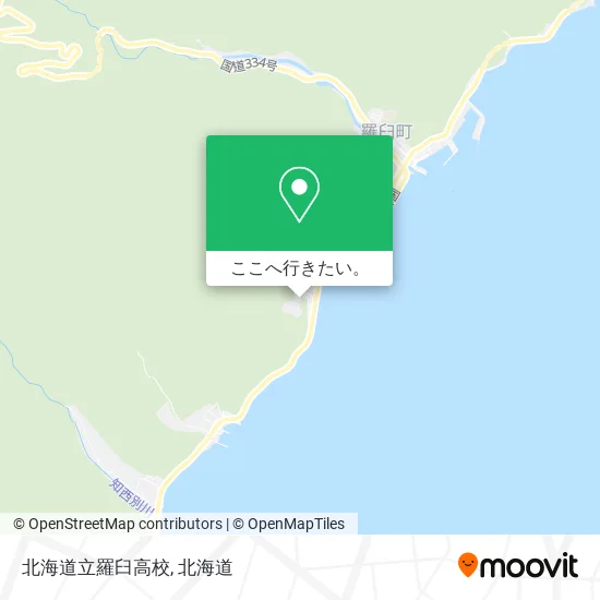 北海道立羅臼高校地図