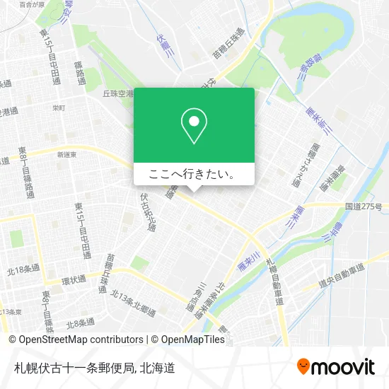 札幌伏古十一条郵便局地図