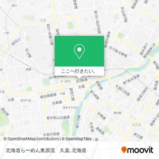 北海道らーめん奥原流　久楽地図