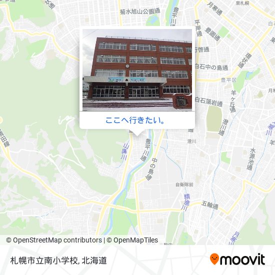 札幌市立南小学校地図