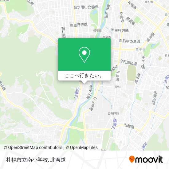 札幌市立南小学校地図