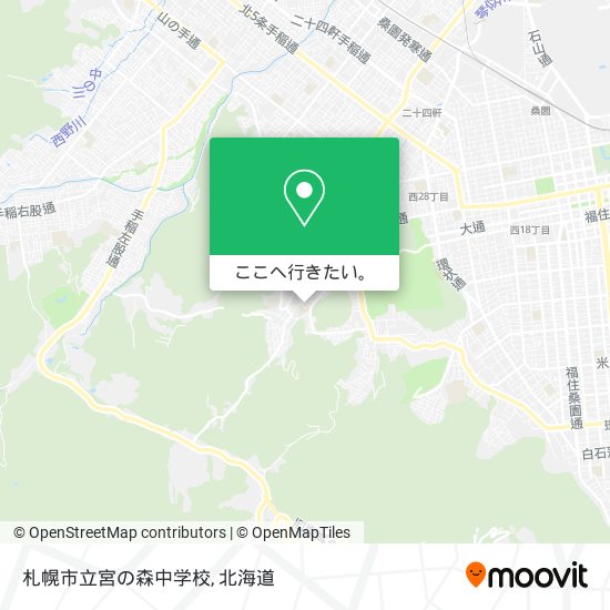 札幌市立宮の森中学校地図