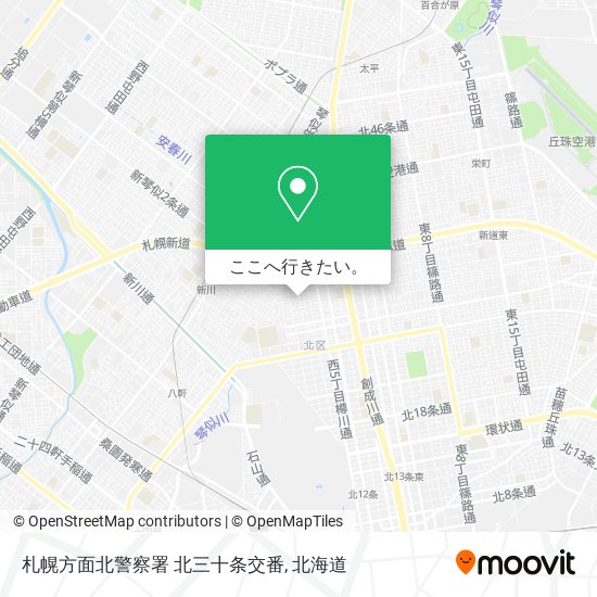 札幌方面北警察署 北三十条交番地図