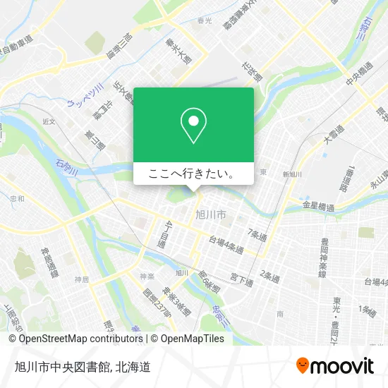 旭川市中央図書館地図