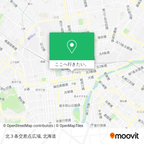 北３条交差点広場地図