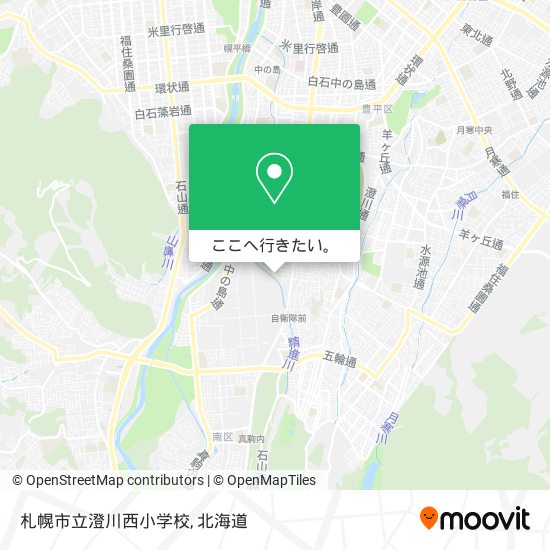 札幌市立澄川西小学校地図