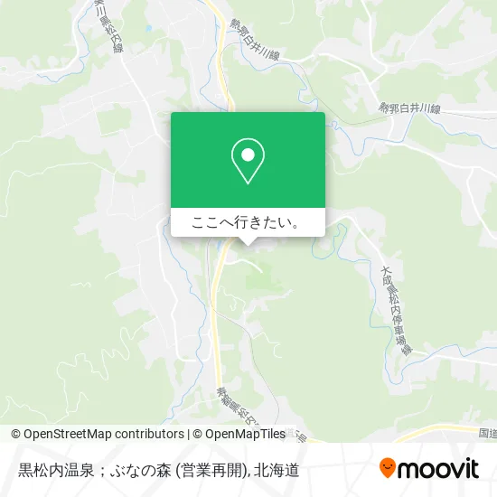 黒松内温泉；ぶなの森 (営業再開)地図