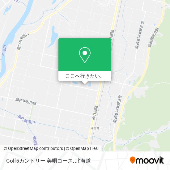 Golf5カントリー 美唄コース地図