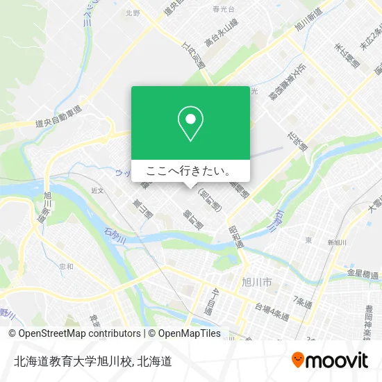 北海道教育大学旭川校地図