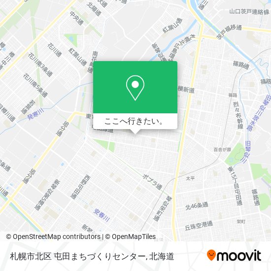 札幌市北区 屯田まちづくりセンター地図