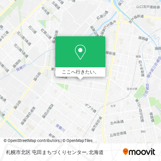 札幌市北区 屯田まちづくりセンター地図