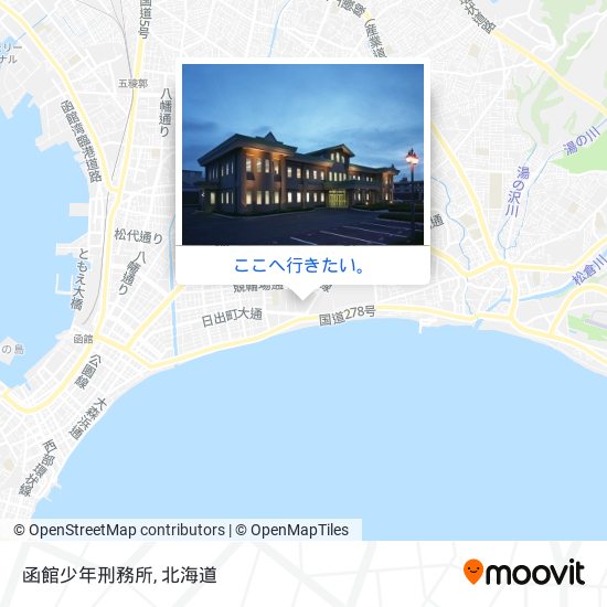 函館少年刑務所地図