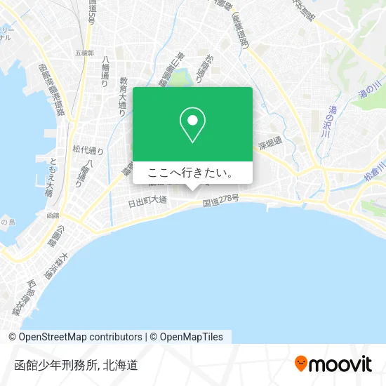 函館少年刑務所地図