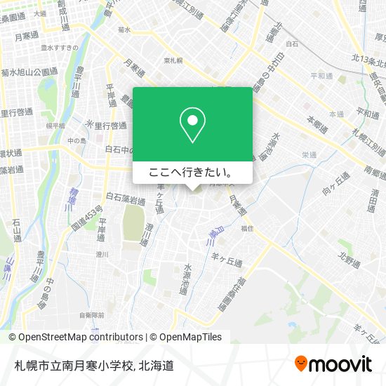 札幌市立南月寒小学校地図