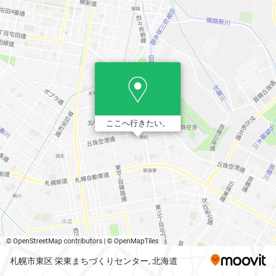 札幌市東区 栄東まちづくりセンター地図