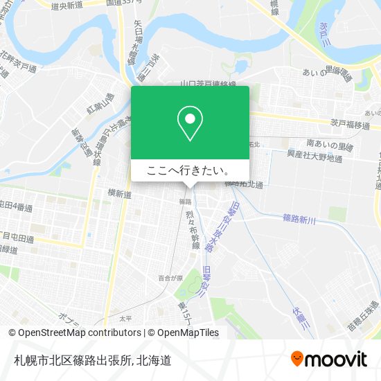 札幌市北区篠路出張所地図