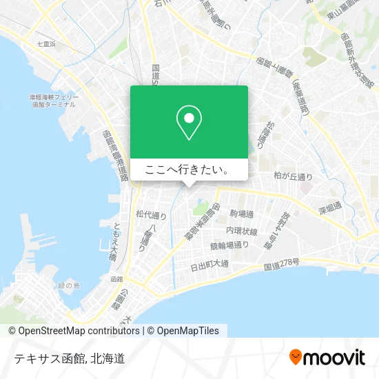 テキサス函館地図