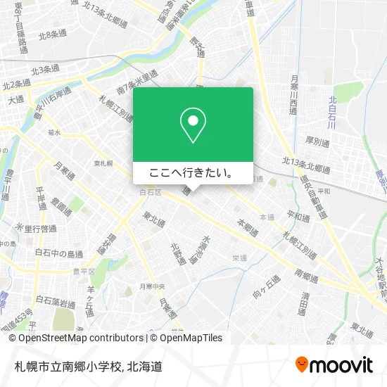 札幌市立南郷小学校地図