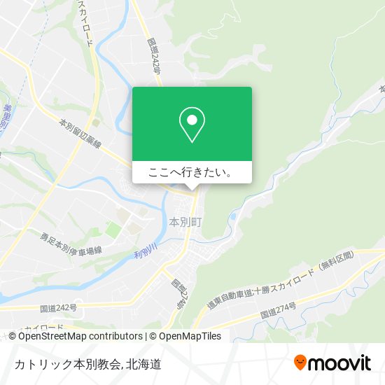 カトリック本別教会地図