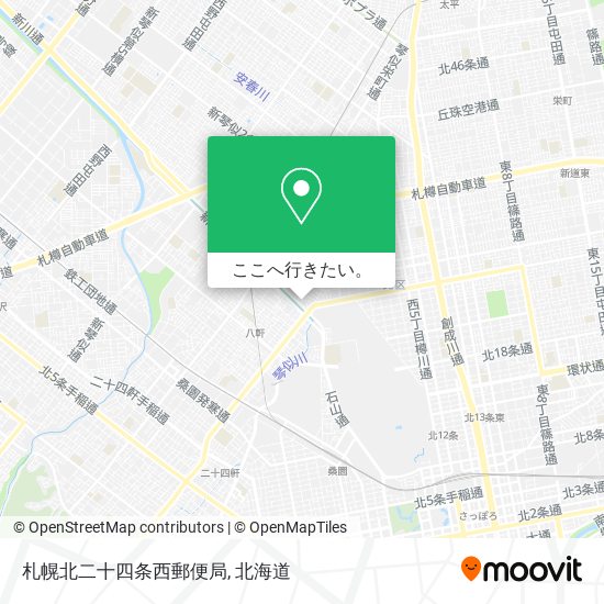 札幌北二十四条西郵便局地図